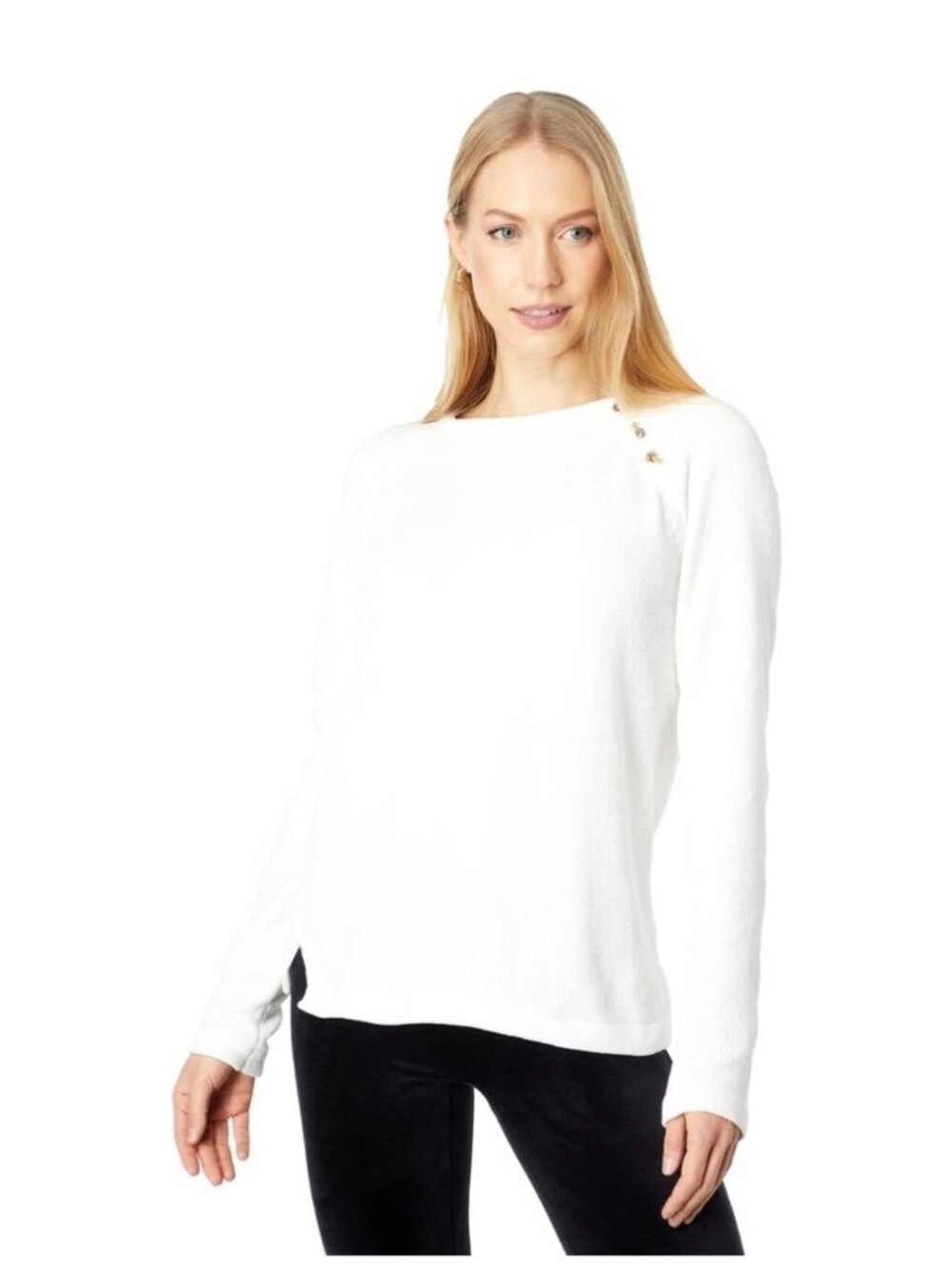 Lilly Pulitzer Pippin Sweater Coconut White Size XL Soft Cozy Crew Neck chenille